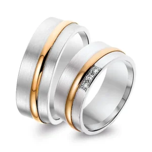 Italo Design Gouden Due-Uno trouwringen — FD57
