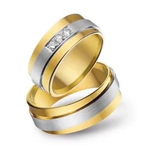Italo Design Gouden Due-Uno trouwringen — FD42