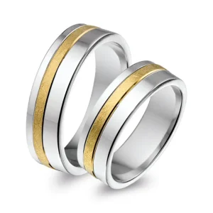 Italo Design Gouden Due-Uno trouwringen — FD34