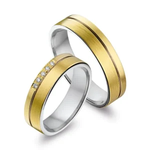 Italo Design Gouden Due-Uno trouwringen — FD30