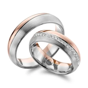 Italo Design Gouden Due-Uno trouwringen — FD76
