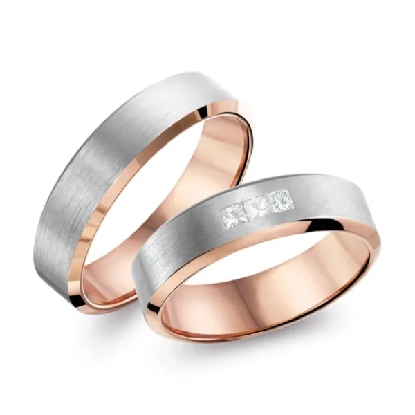 Italo Design Gouden Due-Uno trouwringen — FD58