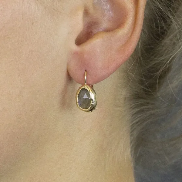 Jéh Jewels Oorbellen - Ovaal met edelsteen (Labradoriet) 20186
