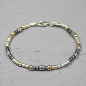 Jéh Jewels Touch of Gold armband - Buisjes en bolletjes 19686 - 18.5