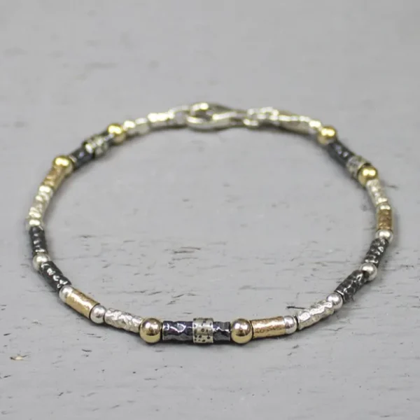 Jéh Jewels Touch of Gold armband - Buisjes en bolletjes 19686 - 18.5
