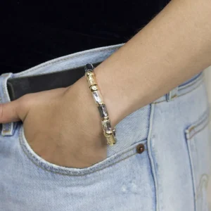 Jéh Jewels Touch of Gold armband - Buisjes en hamerslag balletjes 19350