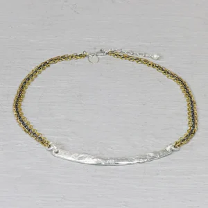Jéh Jewels Touch of Gold collier - 5 -Rij met zilveren glimlach 20886