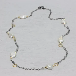 Jéh Jewels Touch of Gold collier - Parels en Goldfilled (Parel) 21068