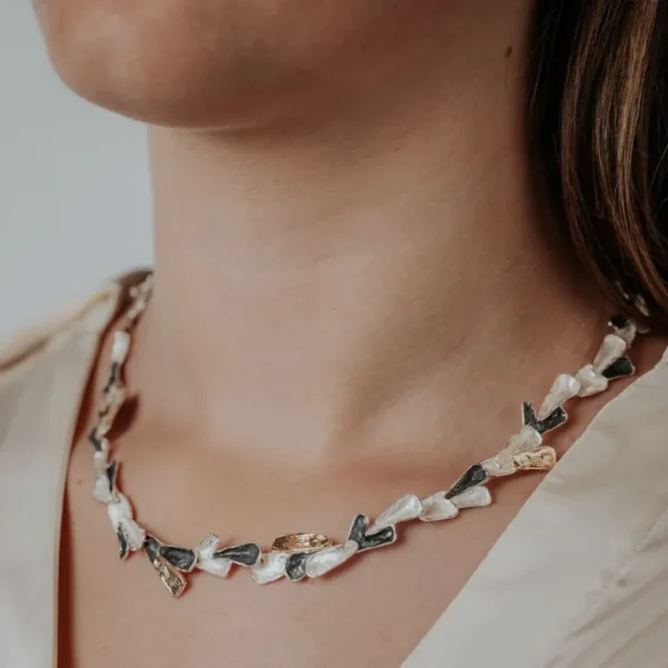 Jéh Jewels Touch of Gold collier - 3 Kleuren krans 21249