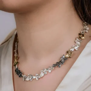 Jéh Jewels Touch of Gold collier - Viooltjes 3 kleuren 21370