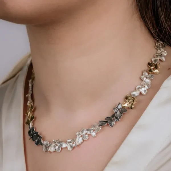 Jéh Jewels Touch of Gold collier - Viooltjes 3 kleuren 21370