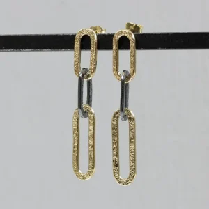 Jéh Jewels Touch of Gold oorbellen - Twee kleuren geschakeld 21035