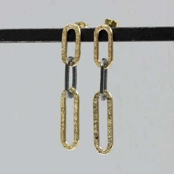 Jéh Jewels Touch of Gold oorbellen - Twee kleuren geschakeld 21035