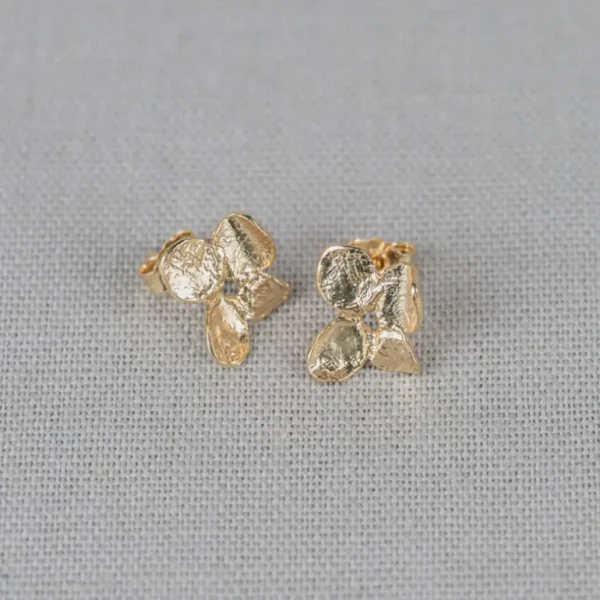 Jéh Jewels Touch of Gold oorbellen - Viooltje verguld 21399