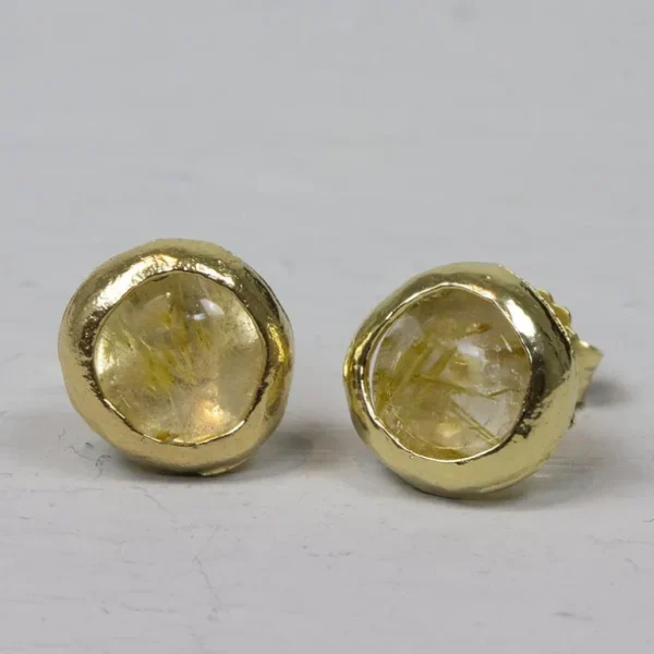 Jéh Jewels Touch of Gold oorbellen (Rutielkwarts) 20813