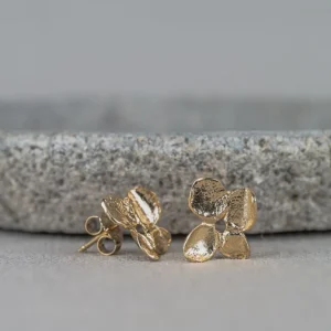 Jéh Jewels Touch of Gold oorbellen - Viooltje verguld 21399