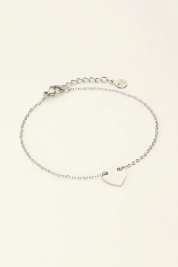 My Jewellery Armband met hartje - Zilverkleurig MJ07919-1500