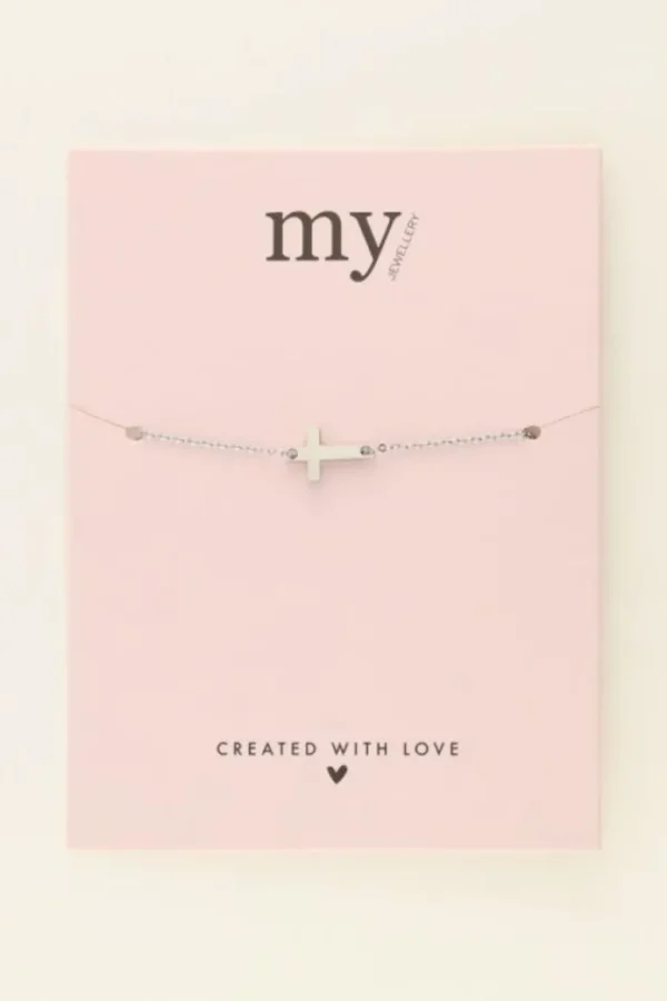 My Jewellery Armband met kruisje - Zilverkleurig MJ07917-1500