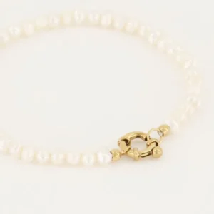 My Jewellery Armband met parels en slotje - Goudkleurig MJ05406-1200