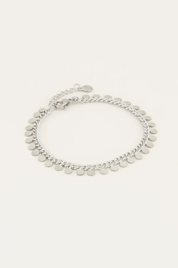 My Jewellery Armband muntjes - Zilverkleurig MJ05122-1500