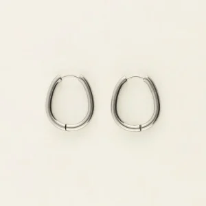 My Jewellery Basic hoop oval 20mm - Zilver MJ09515-1500