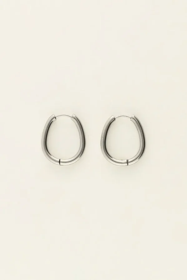 My Jewellery Basic hoop oval 20mm - Zilver MJ09515-1500
