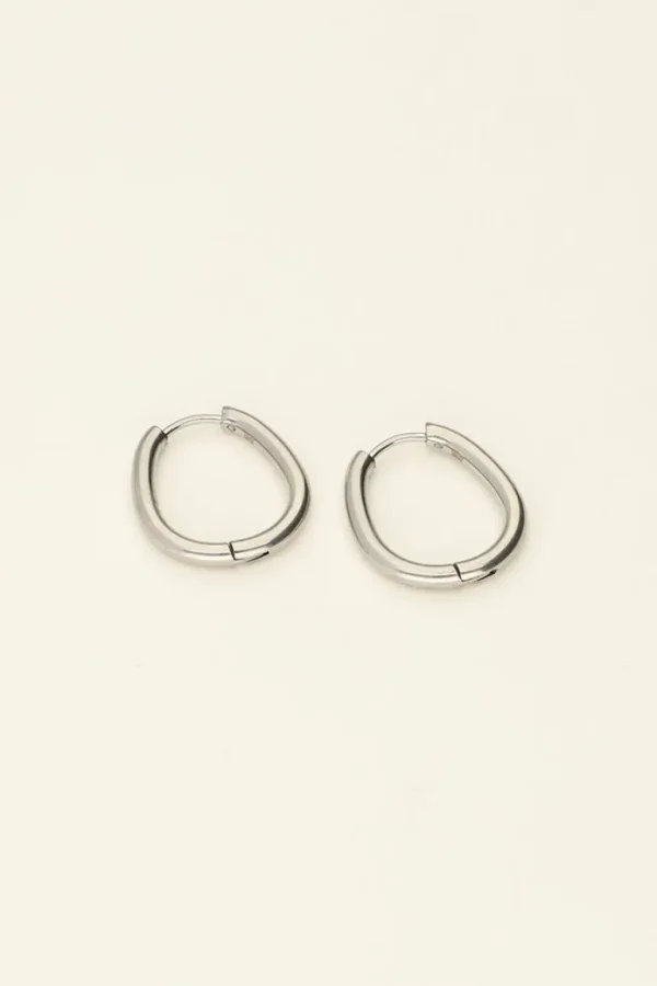 My Jewellery Basic hoop oval 20mm - Zilver MJ09515-1500