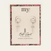 My Jewellery Bold Spirit oorbellen met geribbeld kruis - Zilver MJ07688-1500