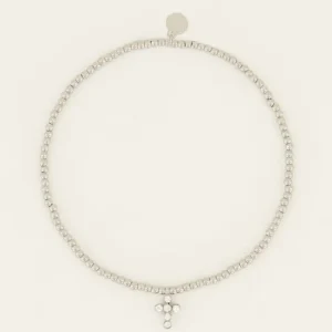My Jewellery Bold Spirit armband elastisch met strass kruis - Zilver MJ07705-1500
