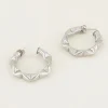 My Jewellery Brede oorringen met patroon - Zilverkleurig MJ029311500
