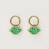 My Jewellery Candy oorringen met Tres Belle bedel groen - Goud MJ08354-1200