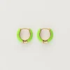 My Jewellery Candy oorringen klein groen - Goud MJ08357-1200