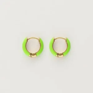 My Jewellery Candy oorringen klein groen - Goud MJ08357-1200