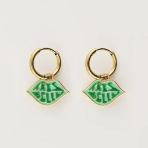 My Jewellery Candy oorringen met Tres Belle bedel groen - Goud MJ08354-1200
