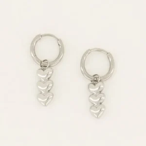 My Jewellery Earring three hearts - Zilver MJ06708-1500
