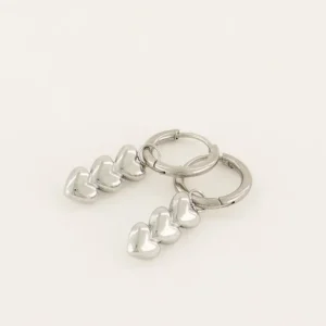 My Jewellery Earring three hearts - Zilver MJ06708-1500