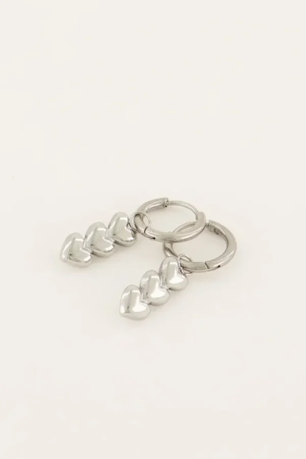 My Jewellery Earring three hearts - Zilver MJ06708-1500