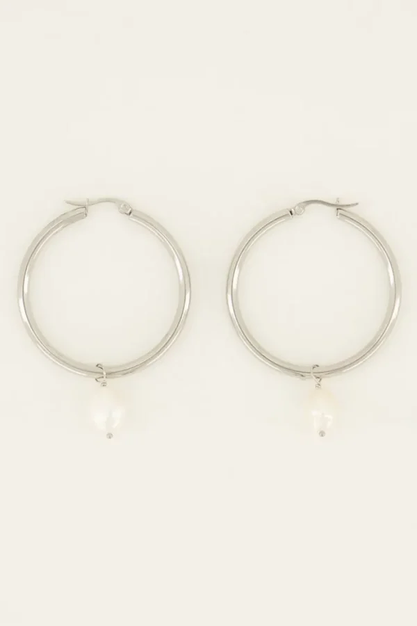 My Jewellery Earring with pearl - Zilver MJ07737-1500