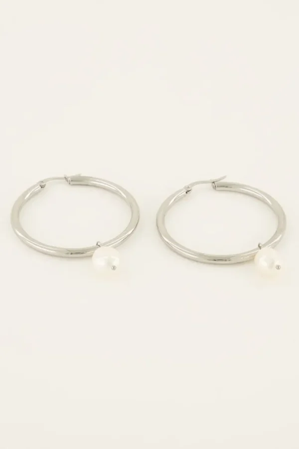 My Jewellery Earring with pearl - Zilver MJ07737-1500