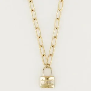 My Jewellery Ketting love lock - Goudkleurig MJ01706-1200