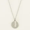 My Jewellery Ketting met munt en veer - Zilver MJ08431-1500