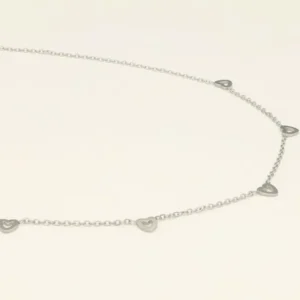 My Jewellery Ketting met open hartjes - Zilver MJ09230-1500