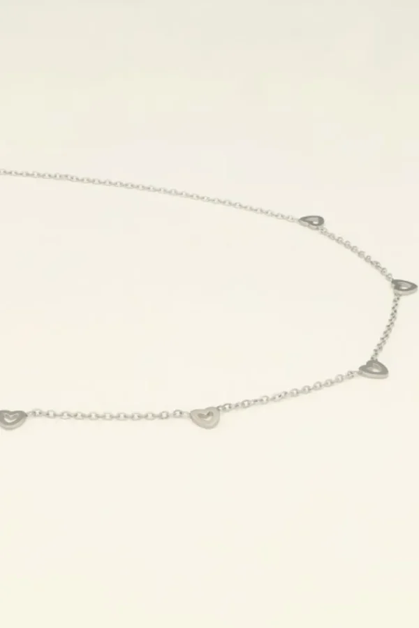 My Jewellery Ketting met open hartjes - Zilver MJ09230-1500