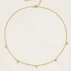 My Jewellery Ketting met 5 strass steentjes - Goud MJ04774-1200