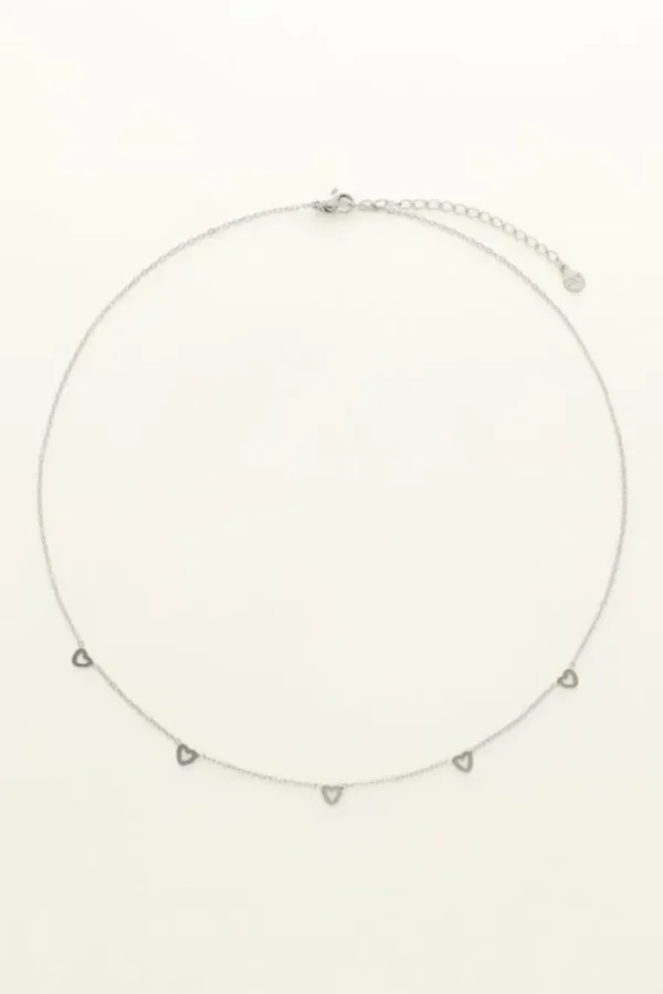 My Jewellery Ketting met open hartjes - Zilver MJ09230-1500