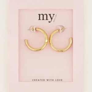 My Jewellery Kleine oorringen rond open - Goud MJ07334-1200