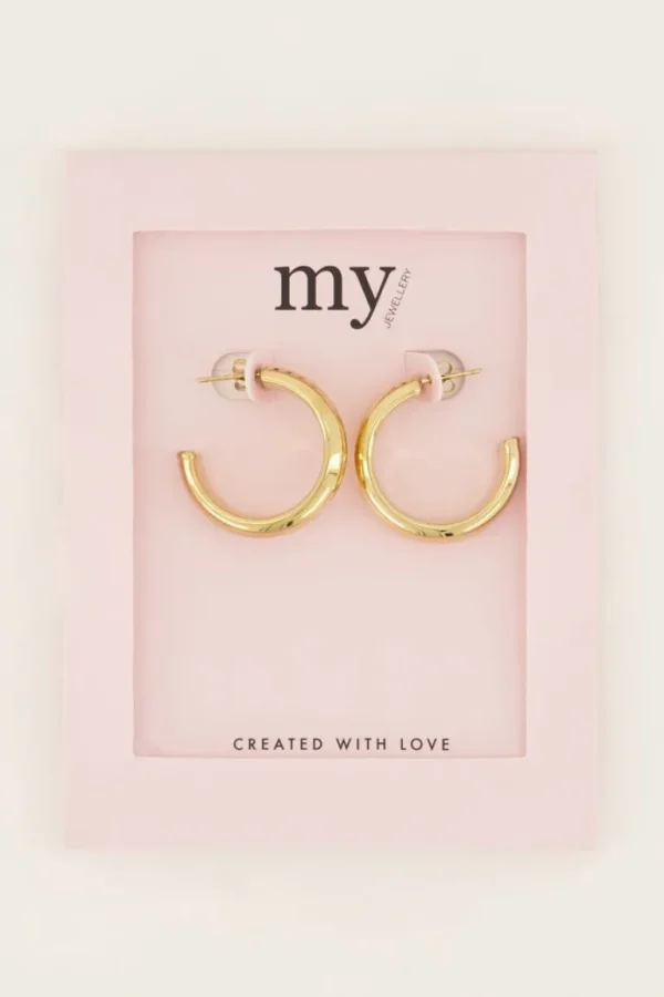 My Jewellery Kleine oorringen rond open - Goud MJ07334-1200