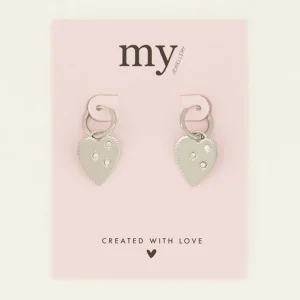 My Jewellery Oorringen met groot hart - Zilver MJ08023-1500