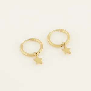 My Jewellery Oorringen met sterretje - Goud MJ07890-1200