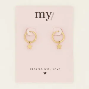 My Jewellery Oorringen met sterretje - Goud MJ07890-1200